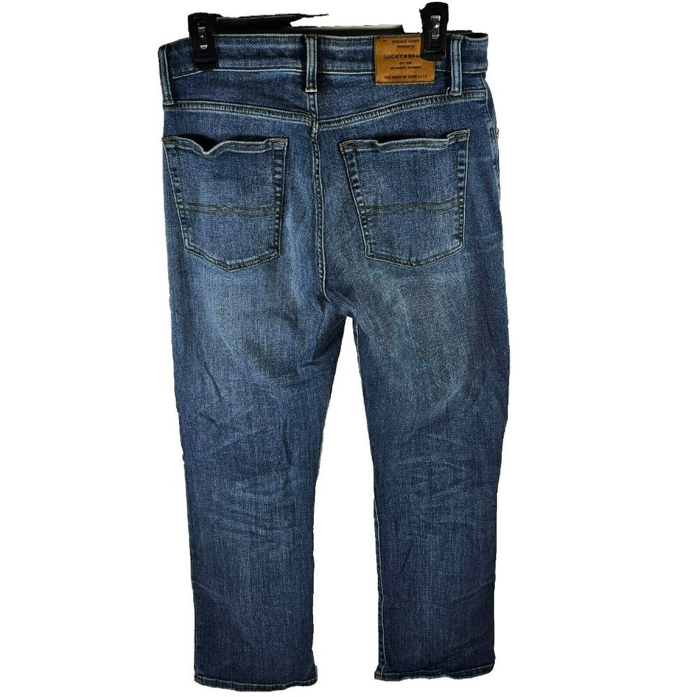 Lucky Brand 181 Relaxed Straight Stretch Jeans Men's Size 30x28 Medium Blue Wash - Picture 2 of 9